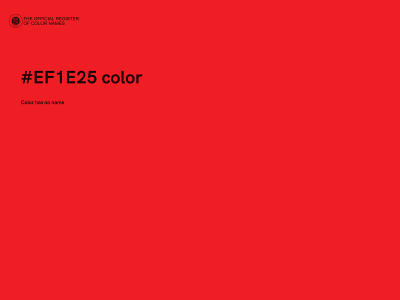 #EF1E25 color image