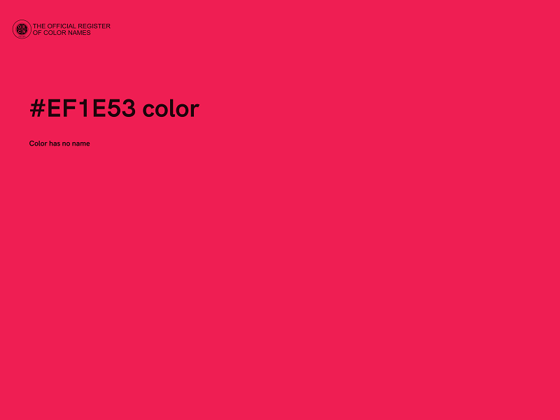 #EF1E53 color image