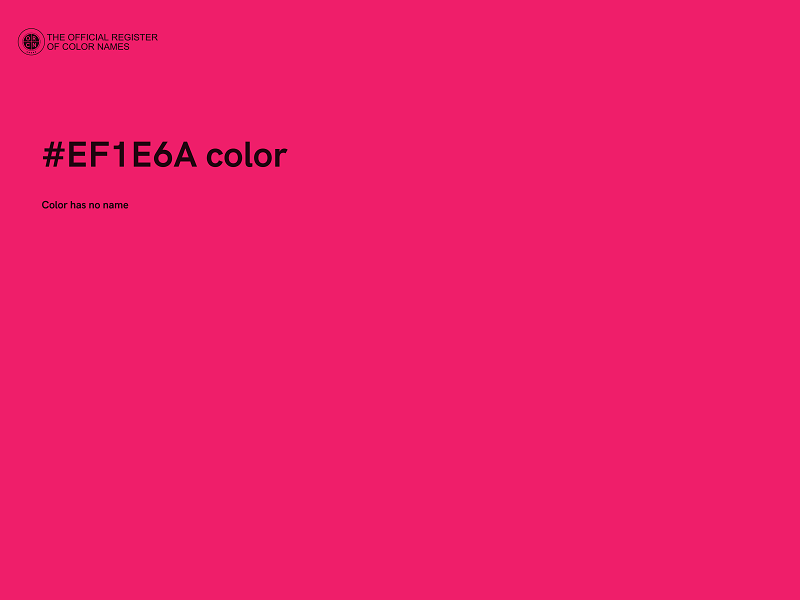 #EF1E6A color image