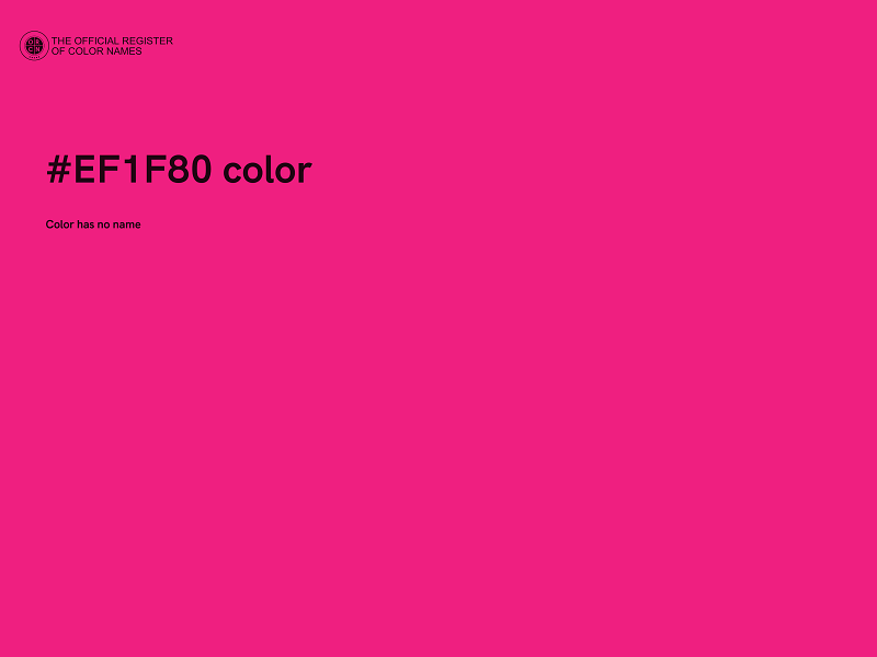 #EF1F80 color image