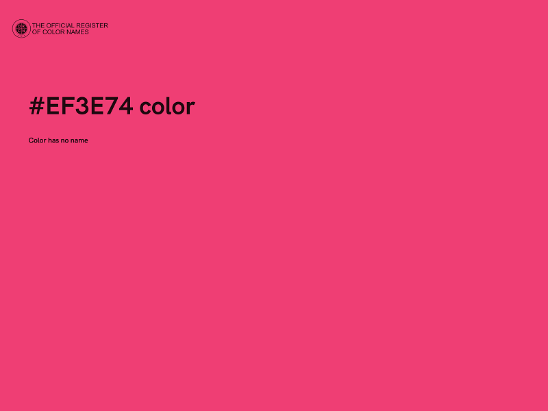 #EF3E74 color image