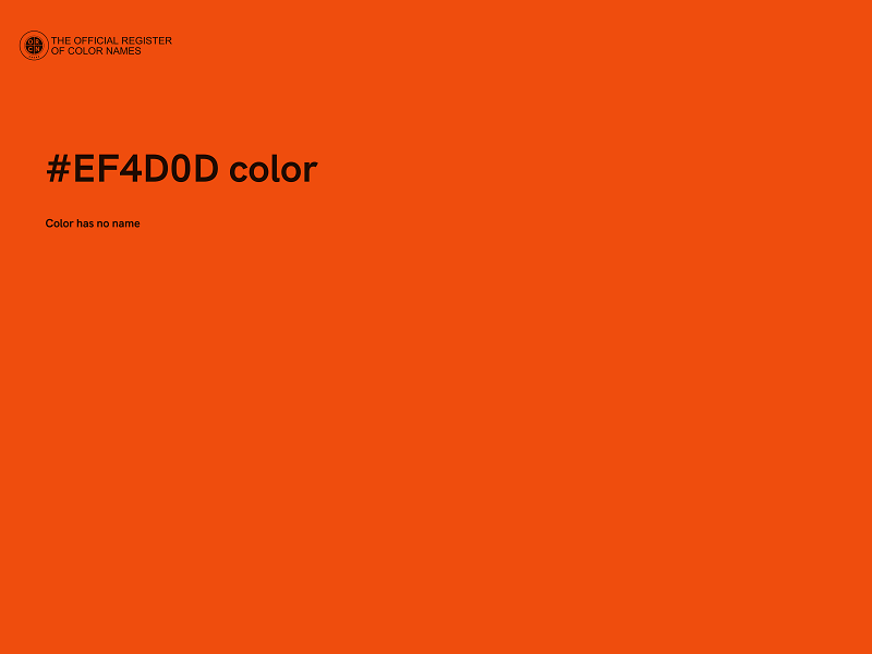 #EF4D0D color image