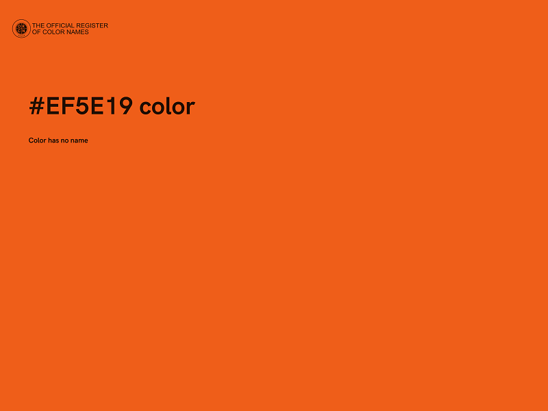 #EF5E19 color image