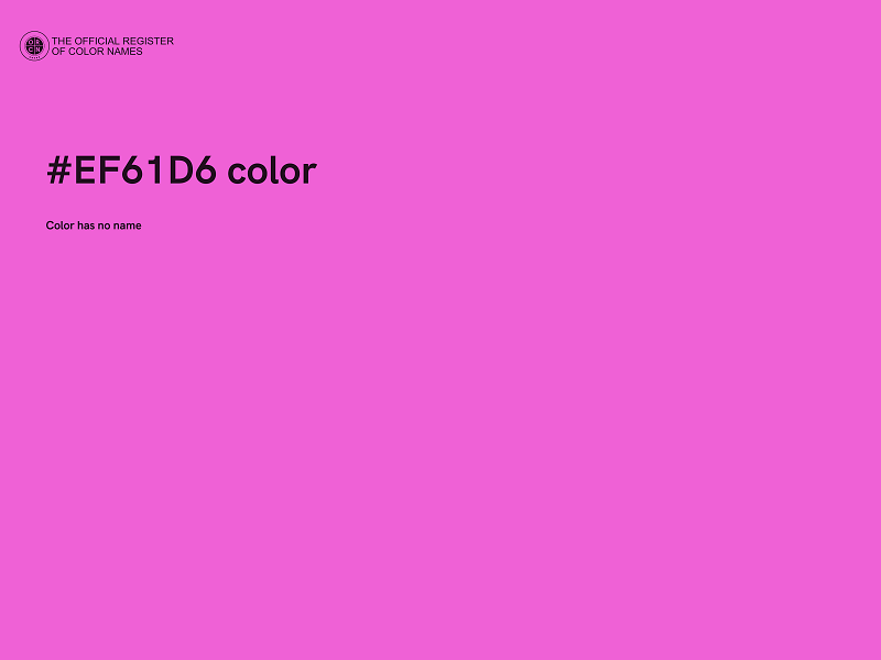 #EF61D6 color image