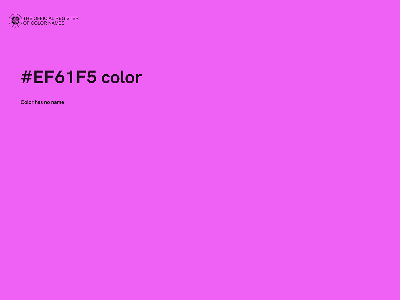 #EF61F5 color image