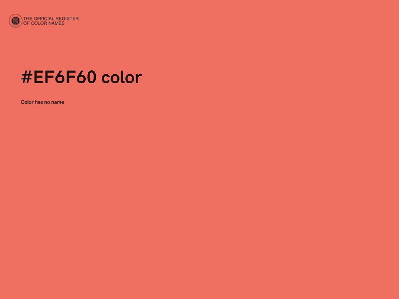 #EF6F60 color image