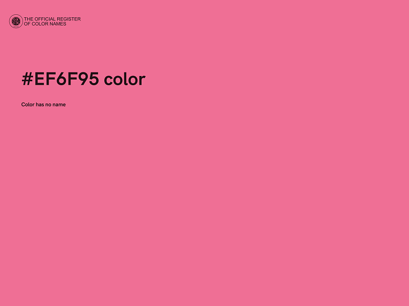 #EF6F95 color image