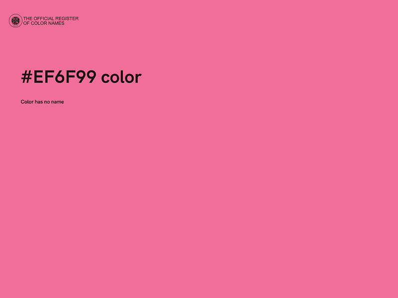 #EF6F99 color image