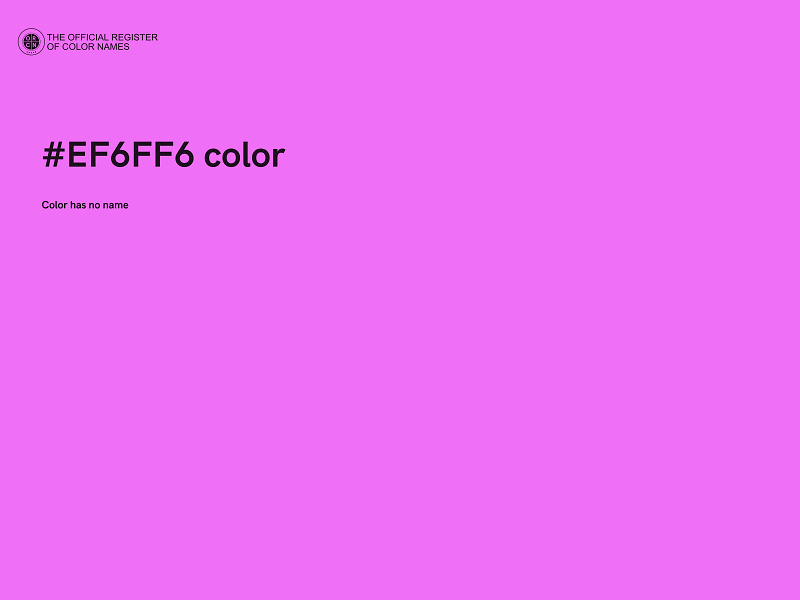 #EF6FF6 color image