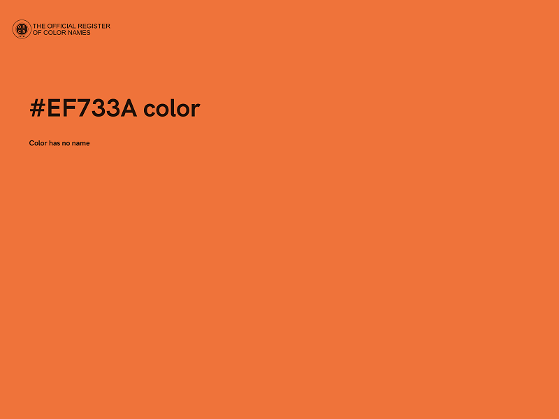 #EF733A color image