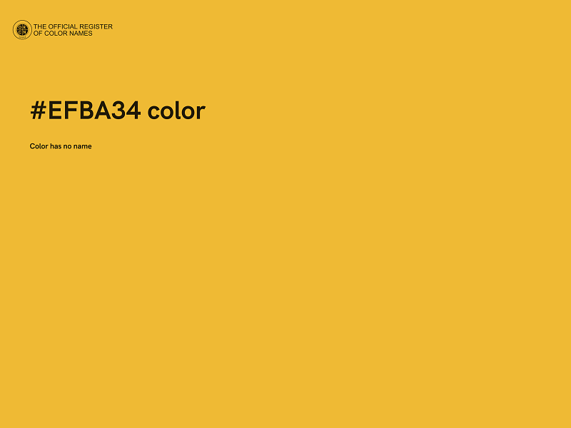 #EFBA34 color image