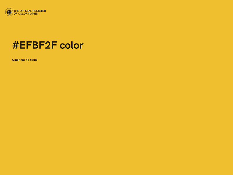 #EFBF2F color image