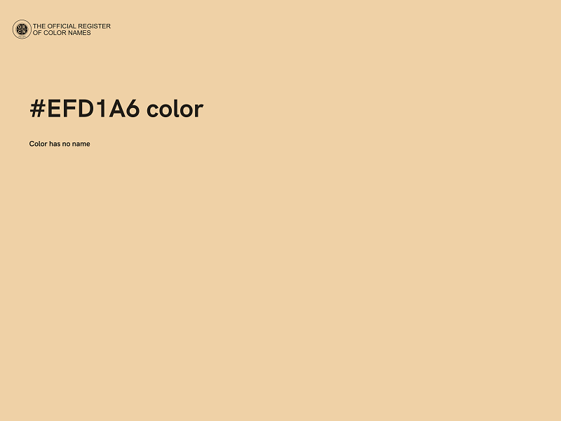 #EFD1A6 color image