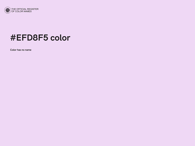 #EFD8F5 color image