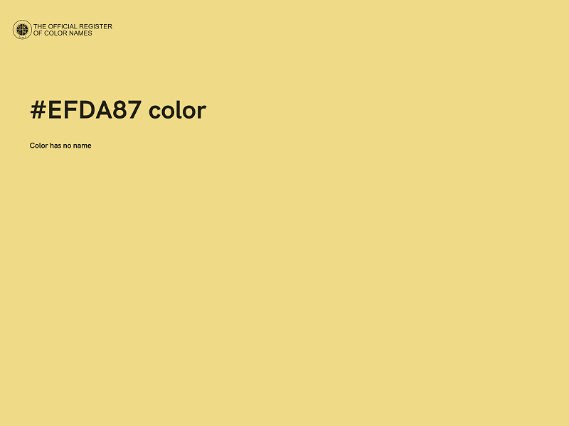 #EFDA87 color image