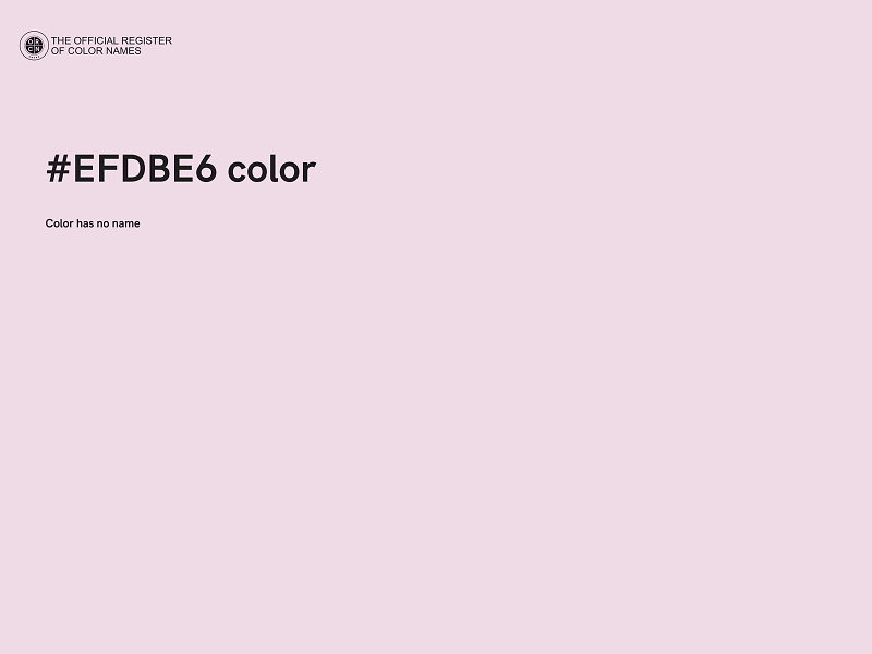 #EFDBE6 color image