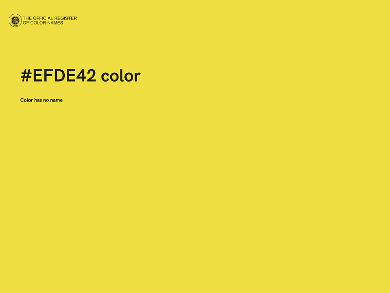 #EFDE42 color image