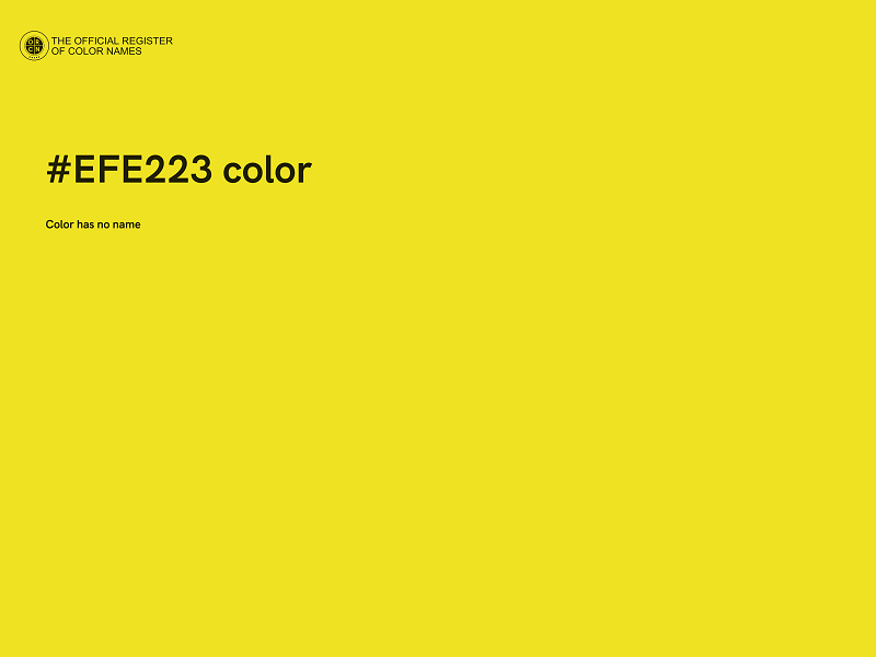 #EFE223 color image