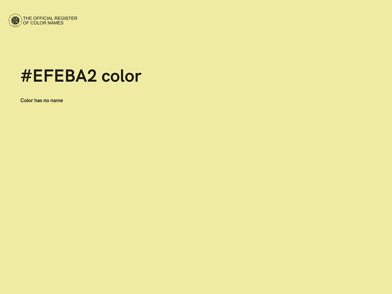 #EFEBA2 color image