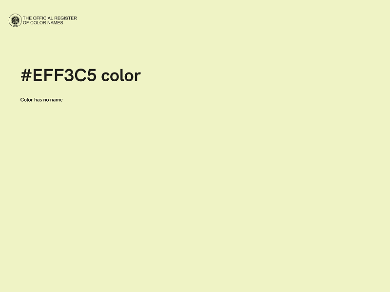 #EFF3C5 color image