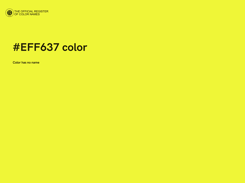 #EFF637 color image