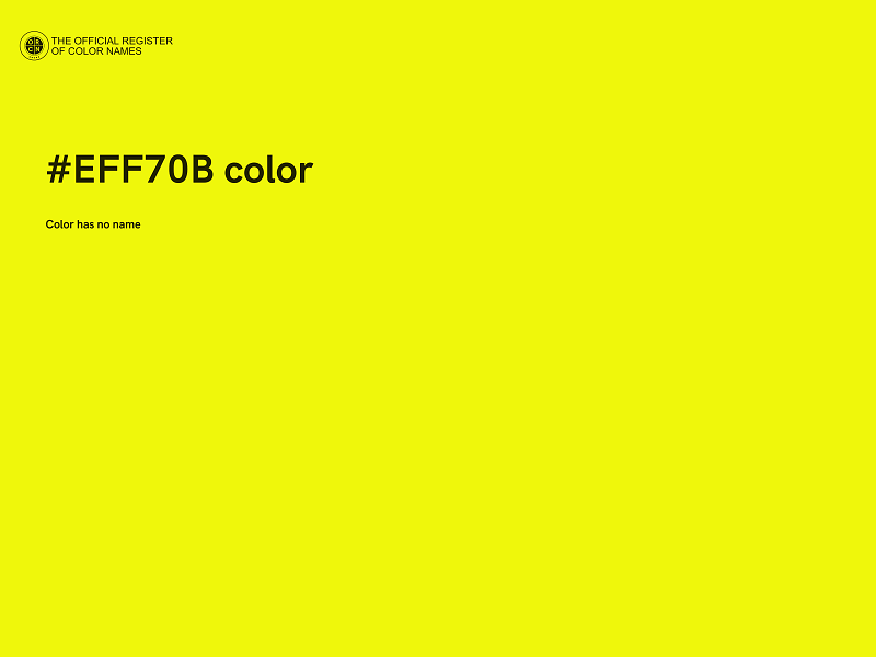 #EFF70B color image