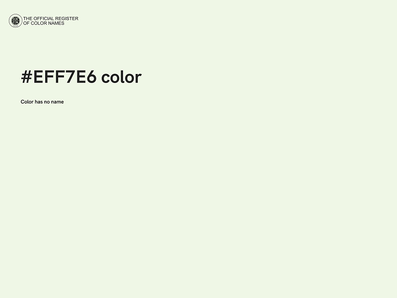 #EFF7E6 color image