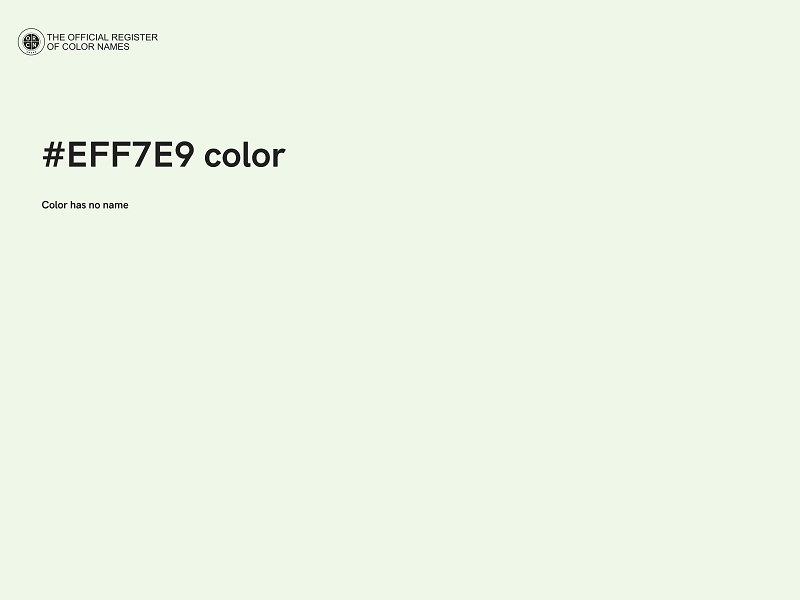 #EFF7E9 color image