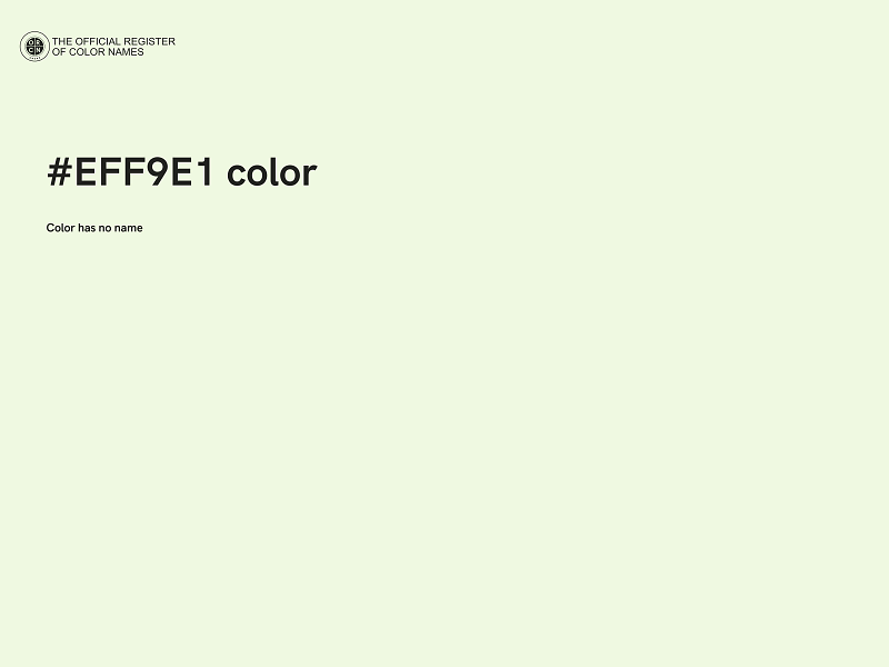 #EFF9E1 color image