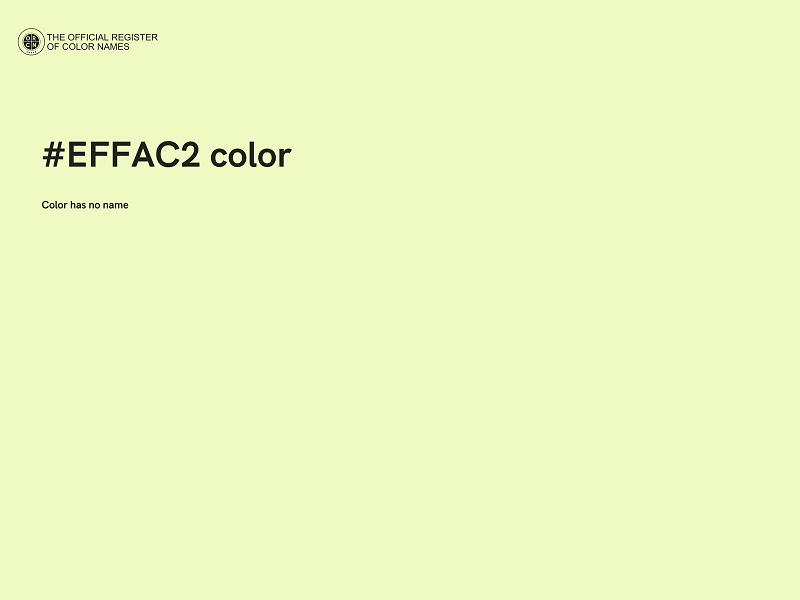 #EFFAC2 color image