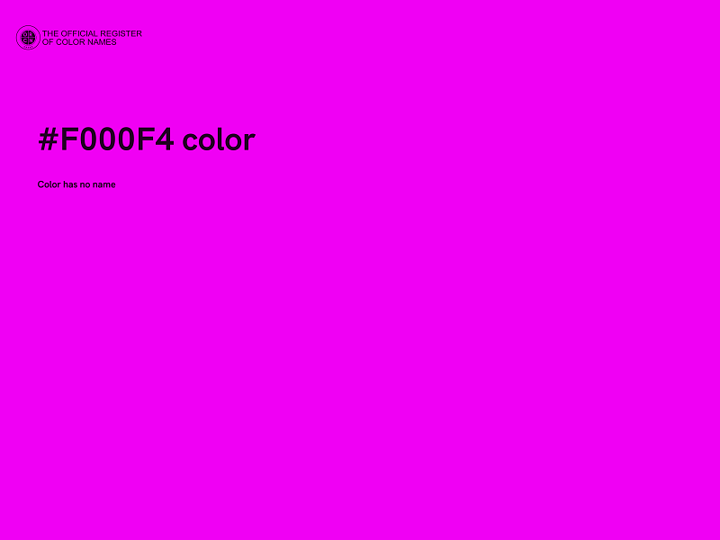 #F000F4 color image