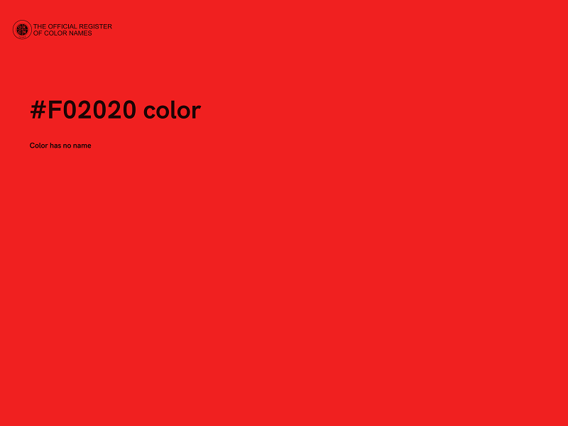 #F02020 color image