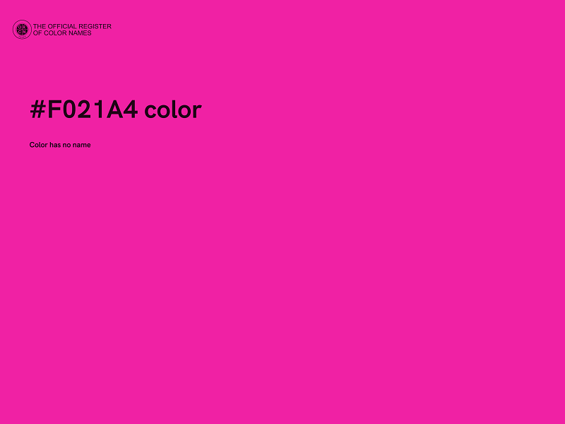 #F021A4 color image