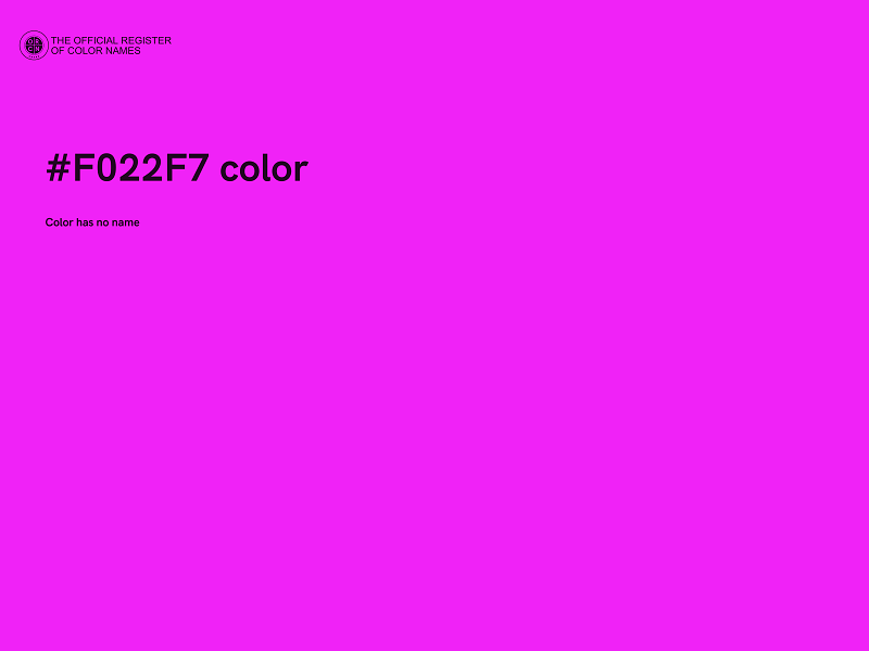 #F022F7 color image