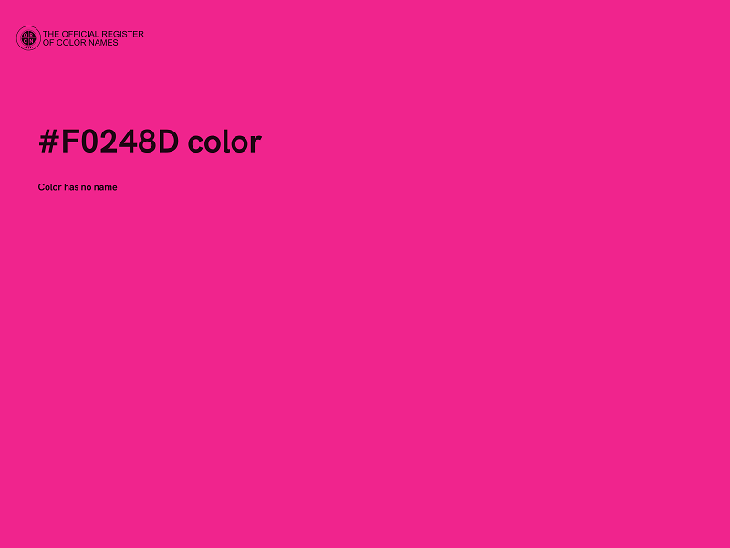 #F0248D color image