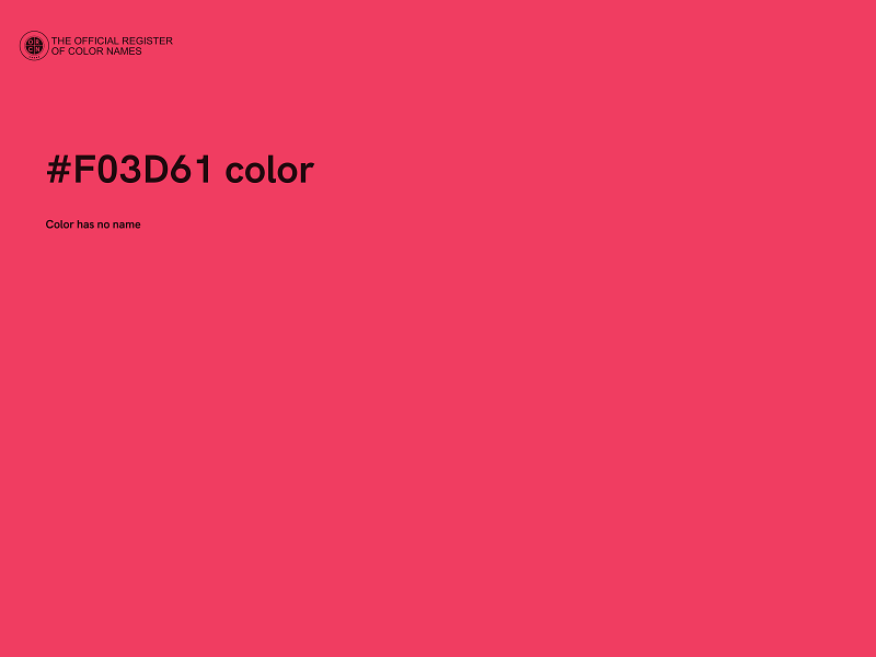 #F03D61 color image