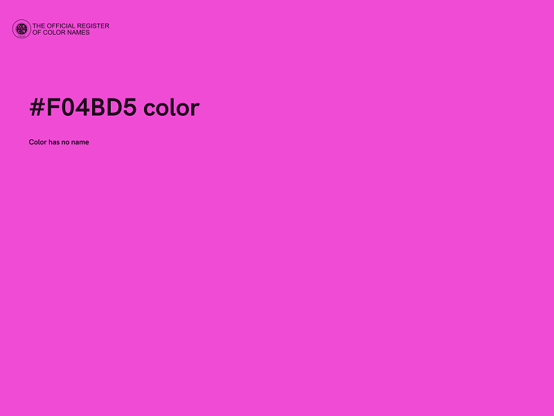 #F04BD5 color image