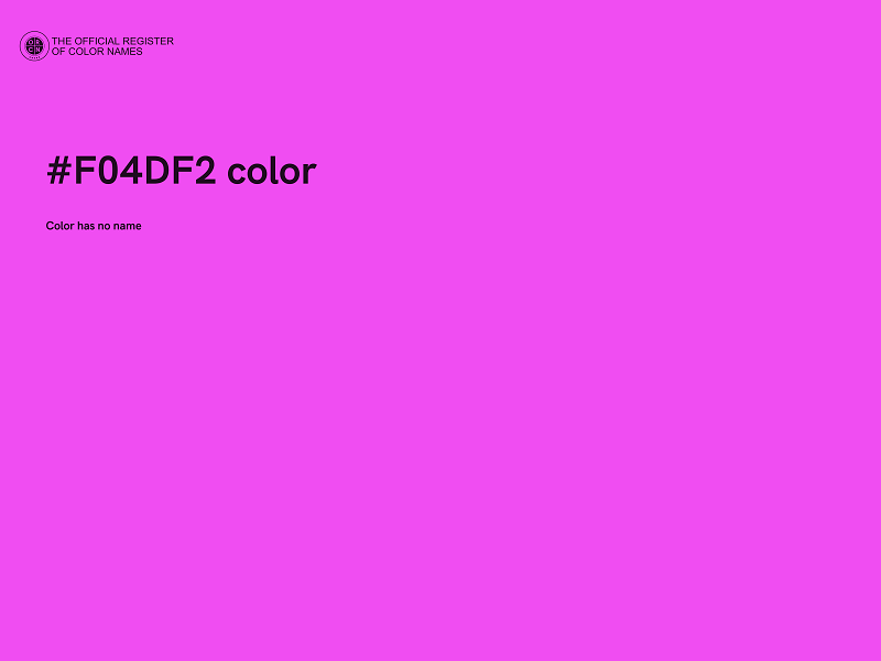 #F04DF2 color image