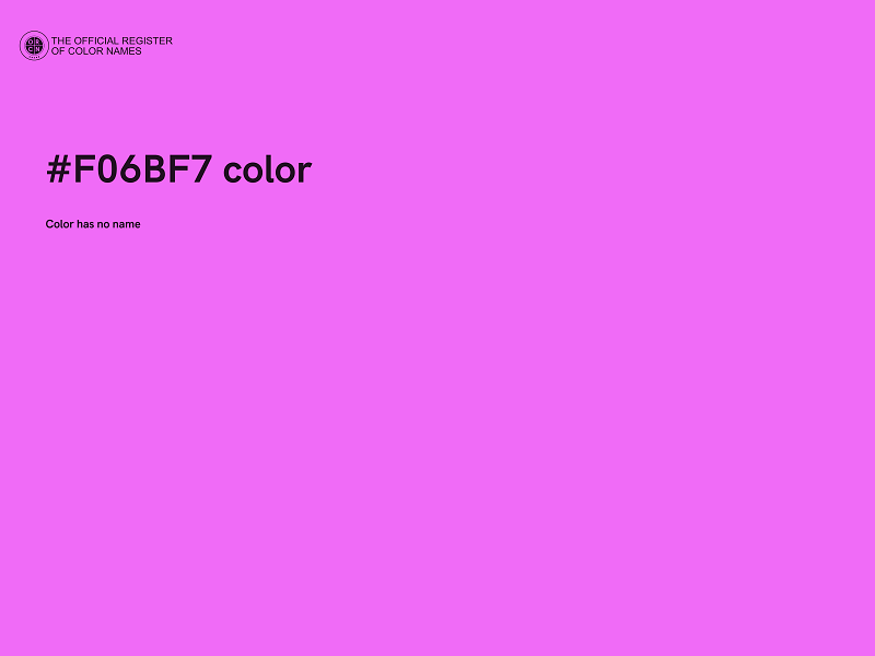 #F06BF7 color image