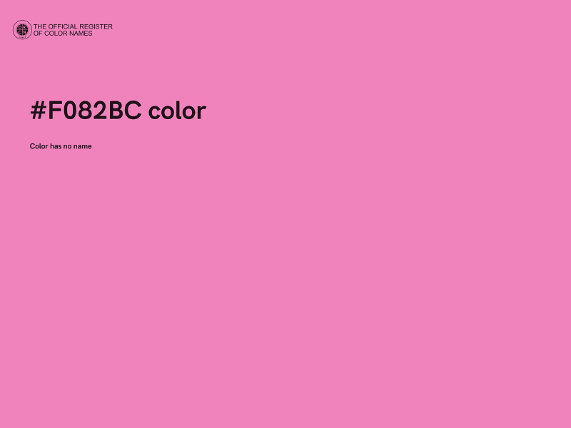 #F082BC color image