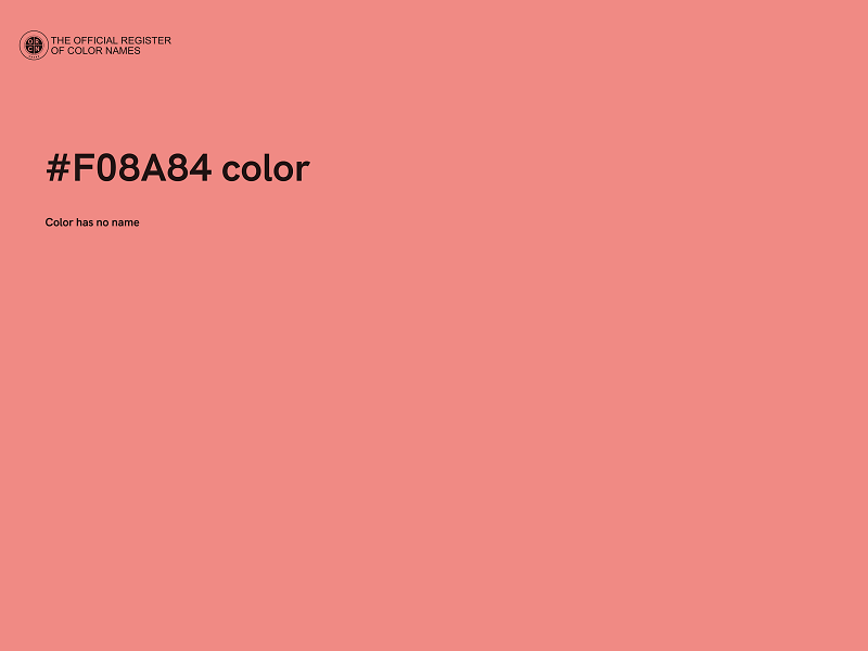 #F08A84 color image