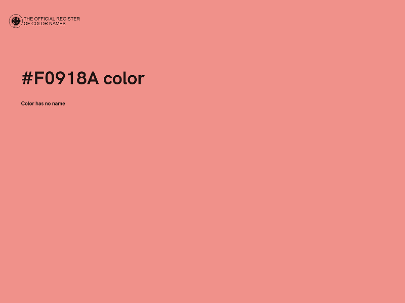 #F0918A color image