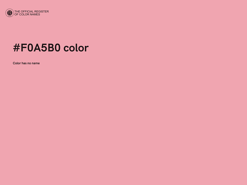 #F0A5B0 color image