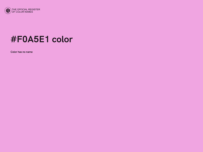 #F0A5E1 color image