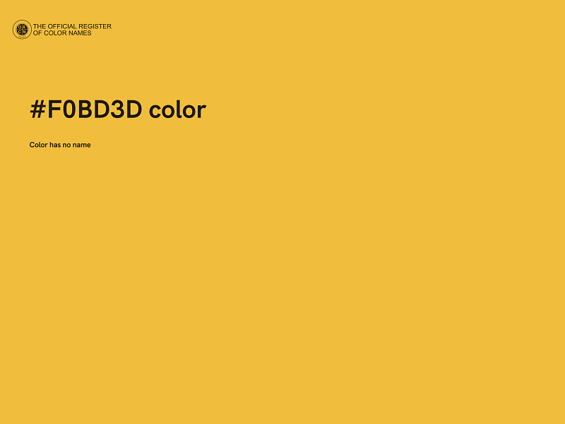 #F0BD3D color image