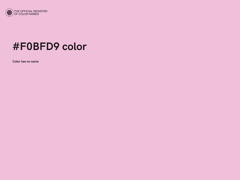 #F0BFD9 color image