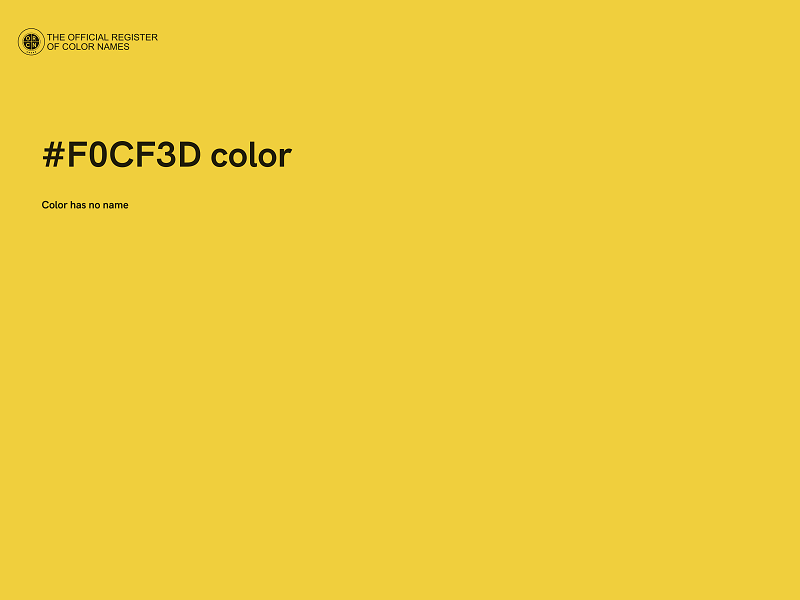 #F0CF3D color image