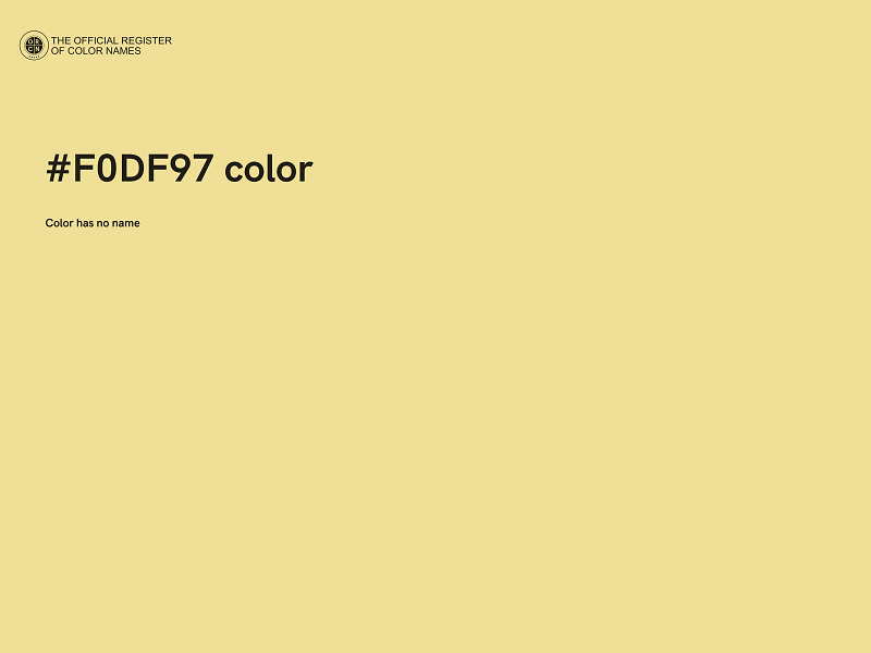 #F0DF97 color image