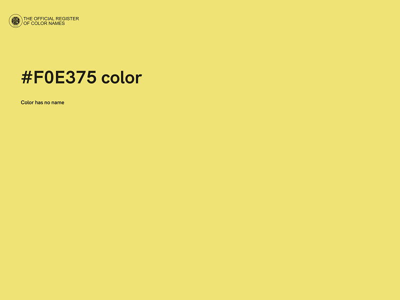 #F0E375 color image