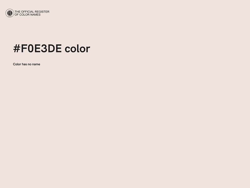 #F0E3DE color image